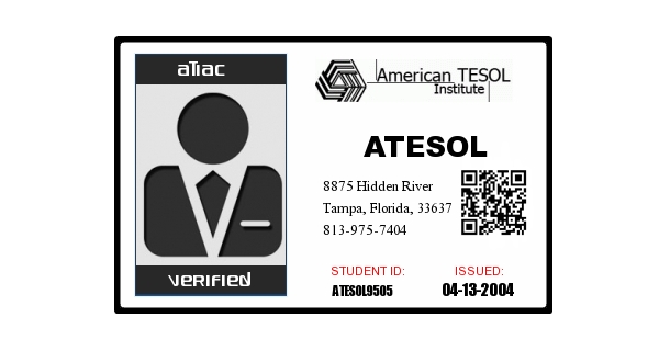 American TESOL Institute's Certification & Member Verification Systems