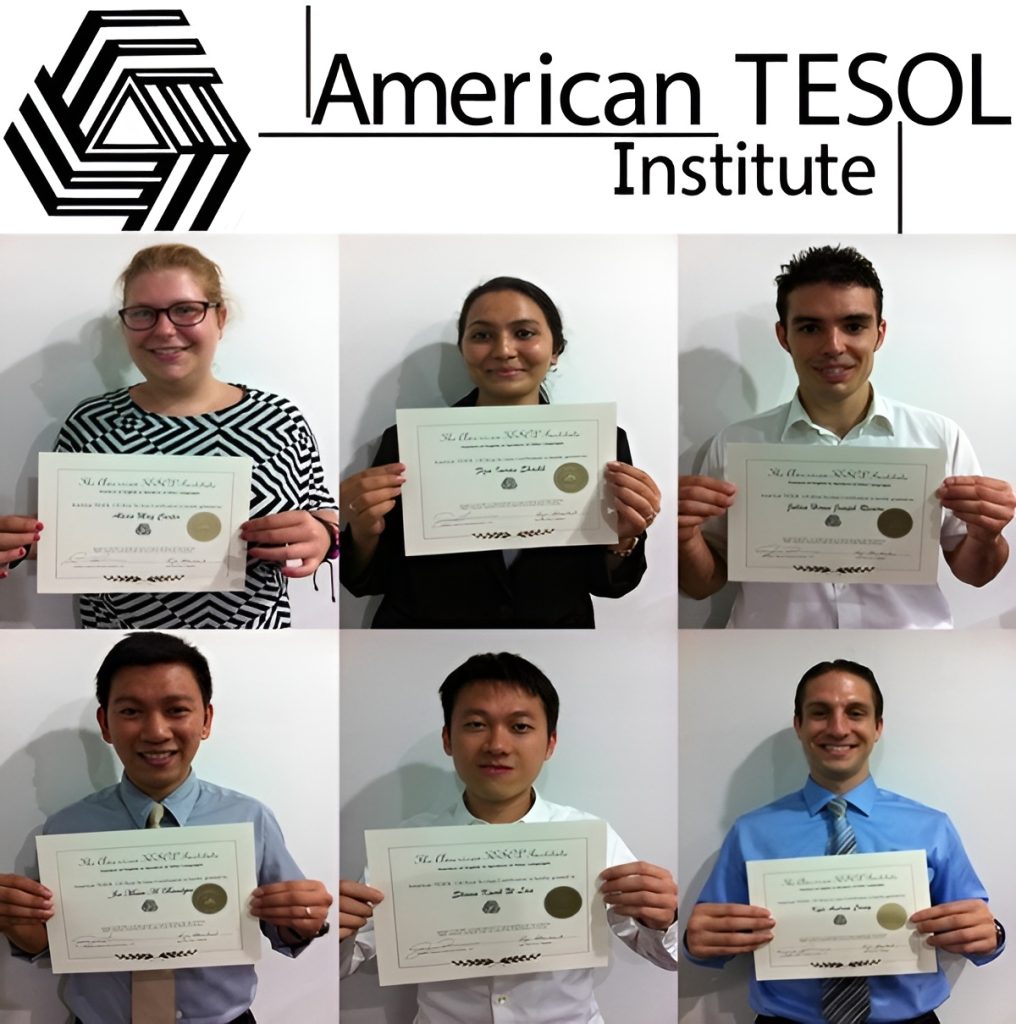 american tesol graduates holding certificates