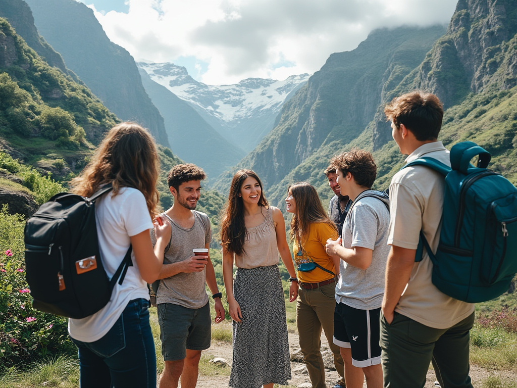 Group of TESOL teachers and students in the mountains