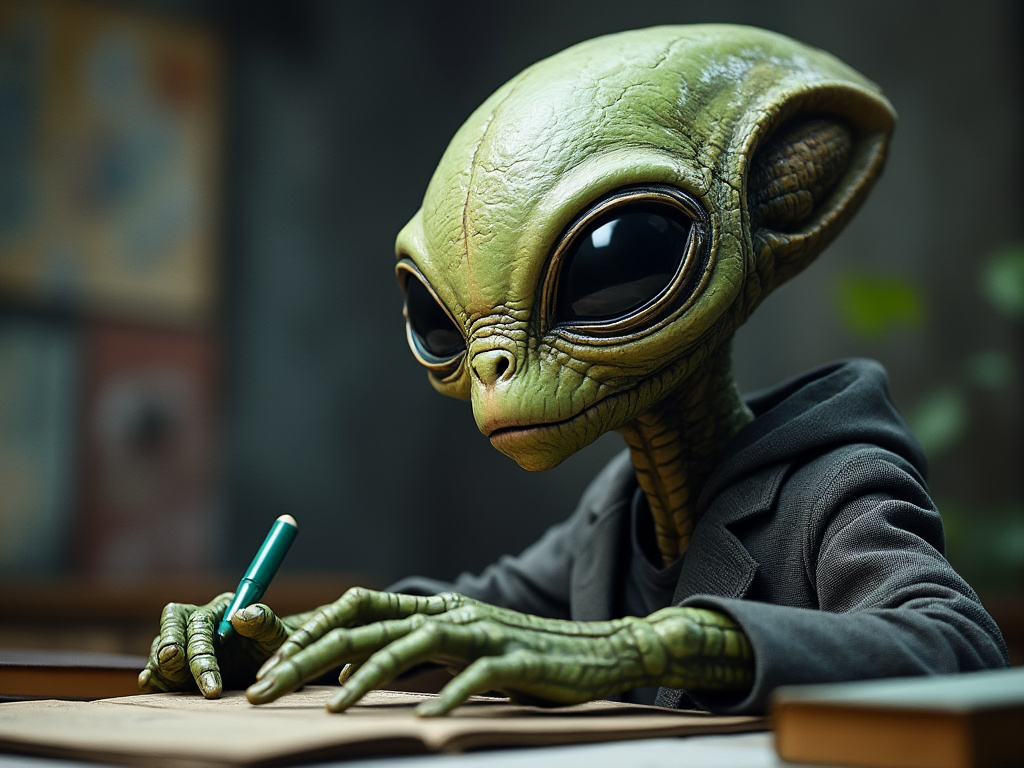 A good alien teaching english