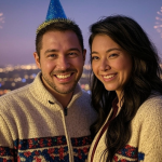 Happy Couple Celebrating New Years