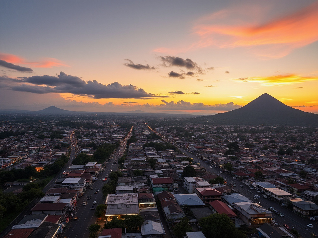 San Jose Costa Rive at Sunset