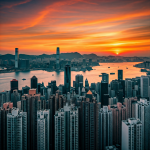 sky view of Hong Kong