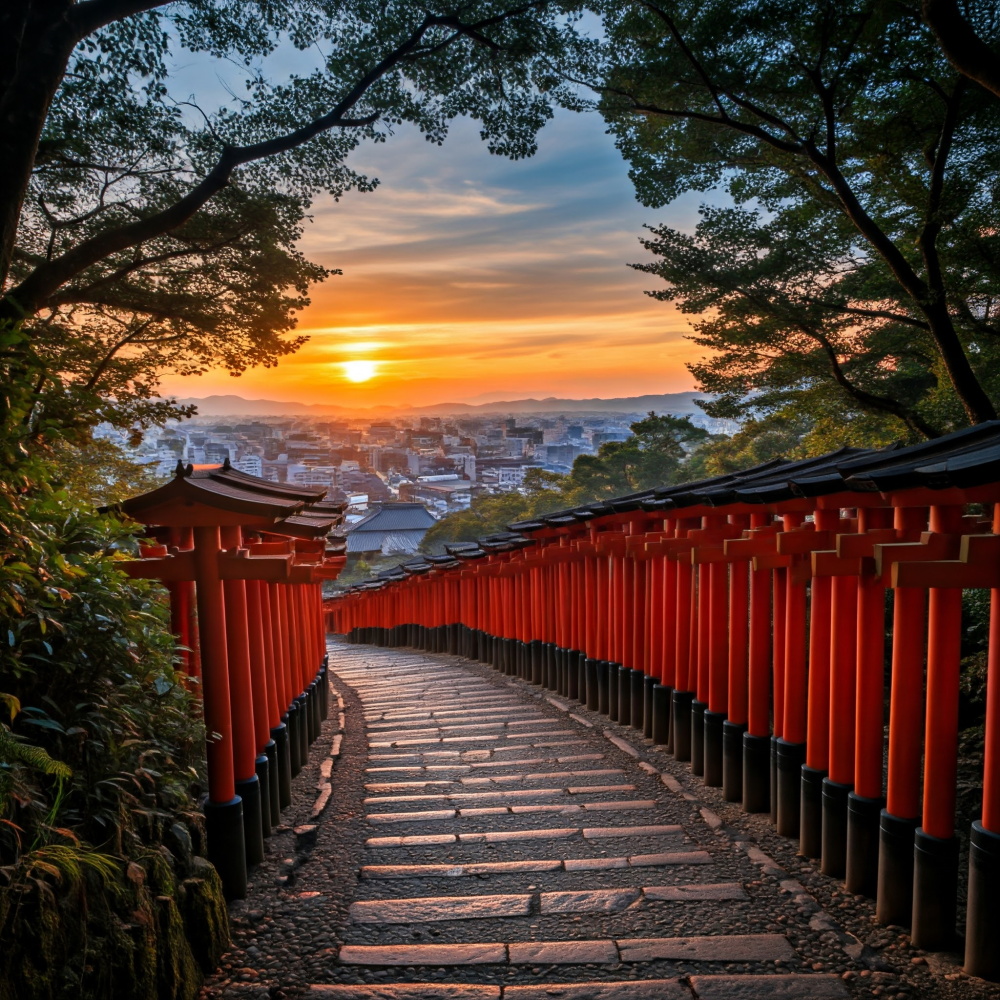 kyoto at sunrise