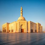 mosque at sunrise in quatar