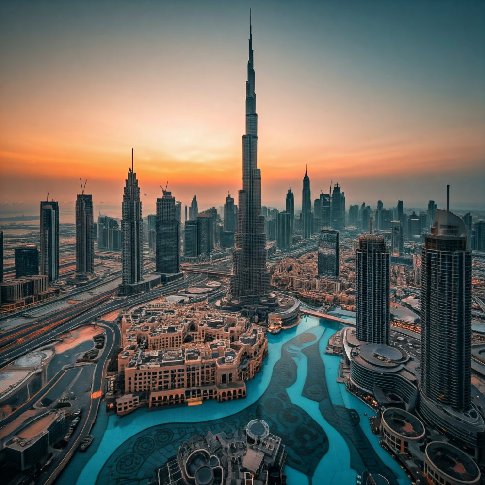 dubai at sunrise