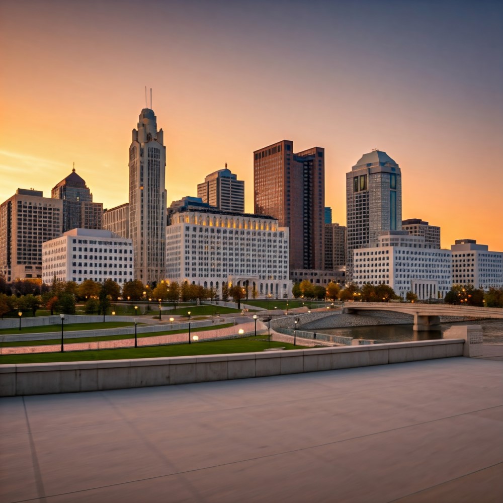 Columbus Ohio at Sunrise