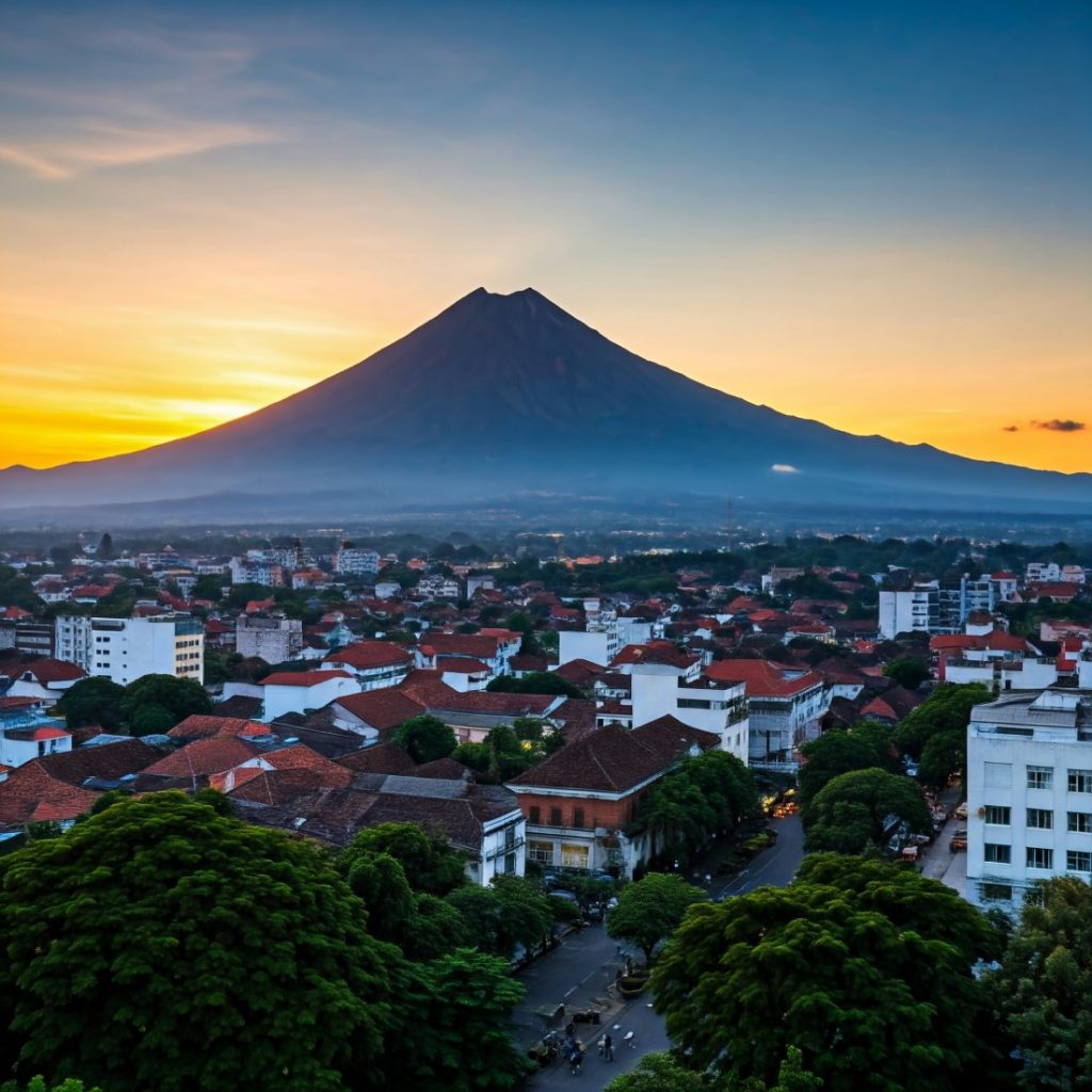 Yogyakarta with Volcano