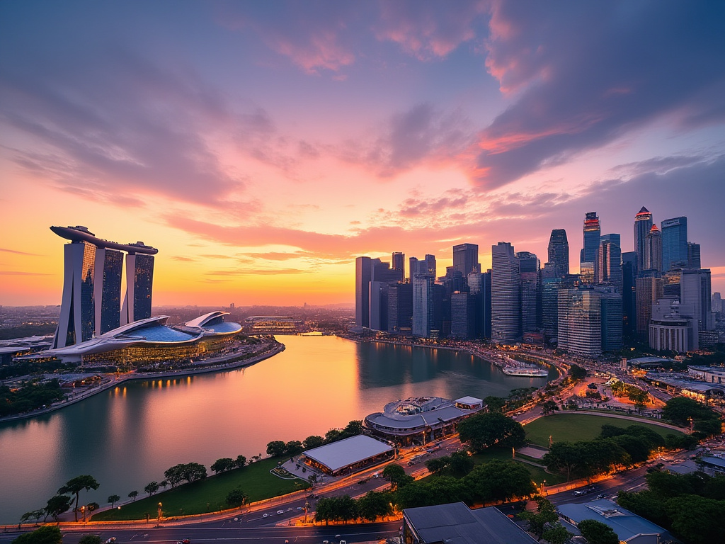 Singapore at sunrise