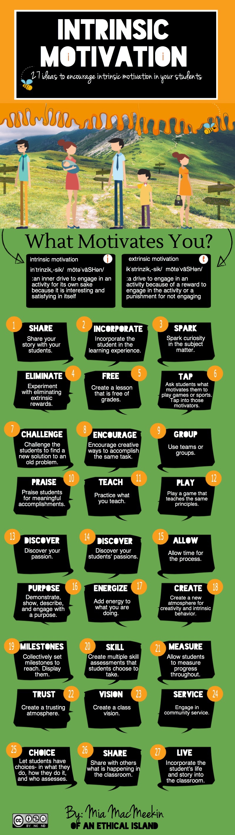 Infographic, Ideas to Encourage Intrinsic Motivation