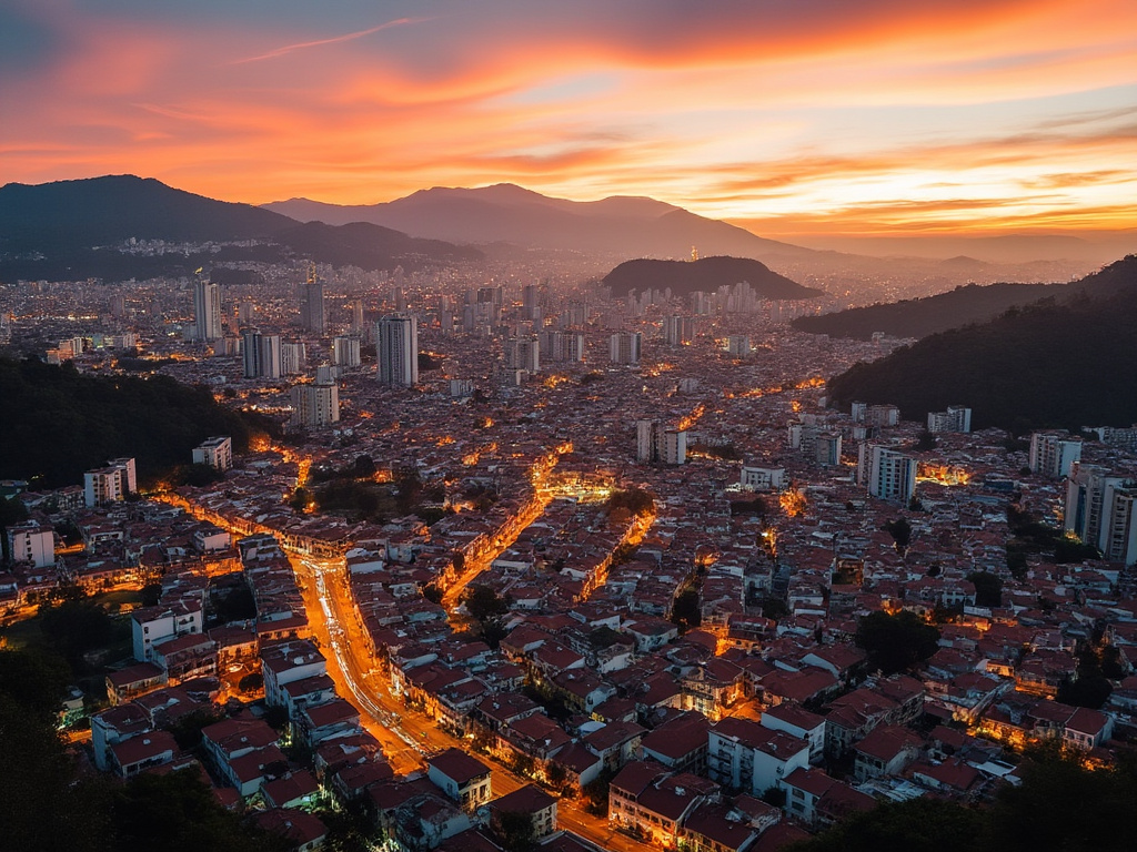 sunset in colombia