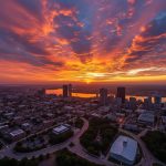 sunrise in Little Rock, Arkansas