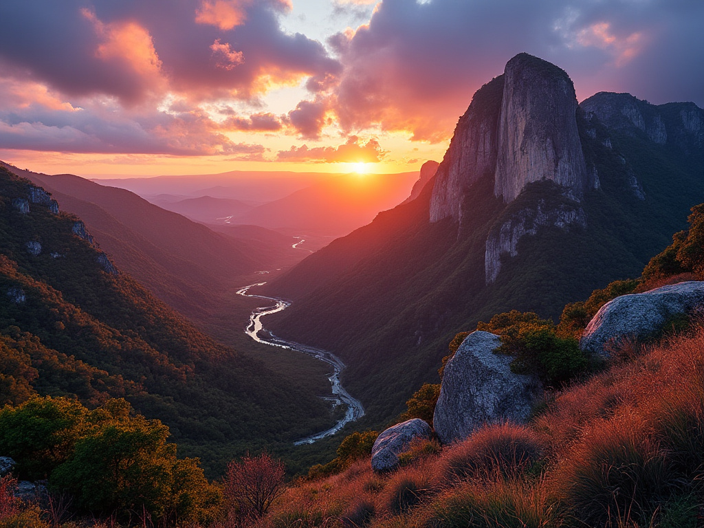 Sunrise in the Ecuadorian mountains