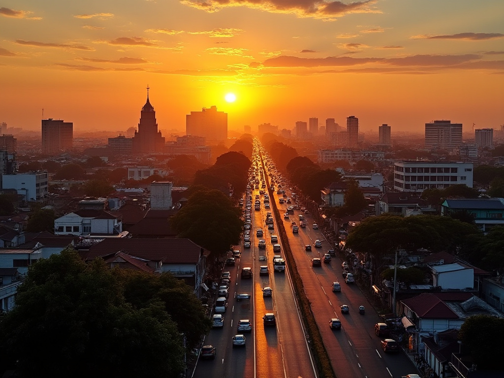 Vientiane at sunrise