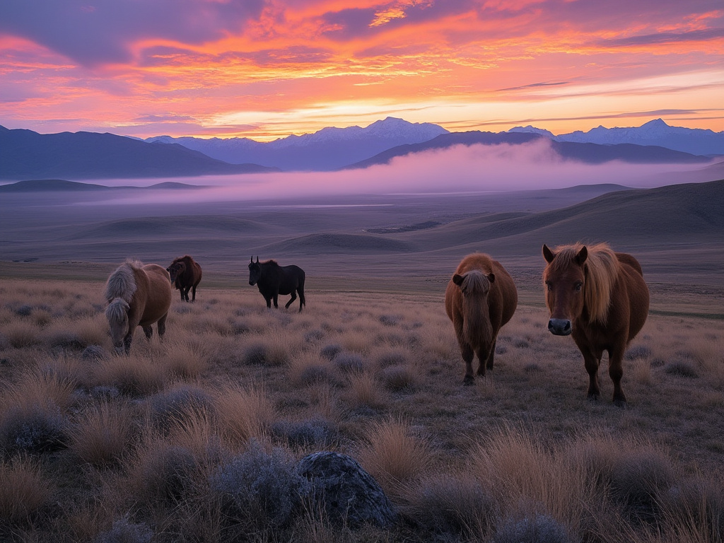 Mongolia at sunrise