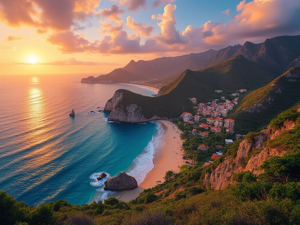 beach in mexico at sunrise