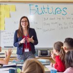 teacher in front of class