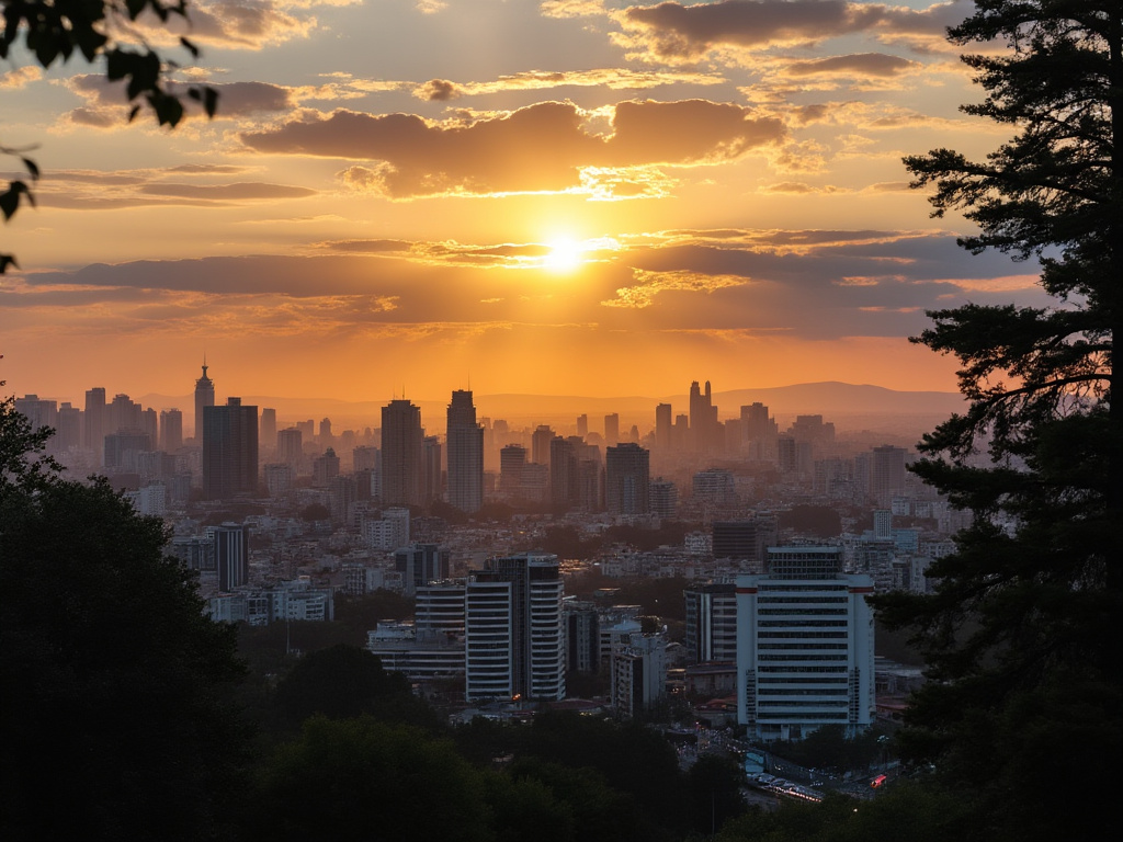 Santiago at sunrise