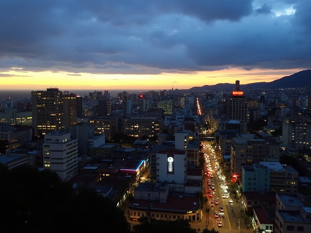 Bogota at sunset