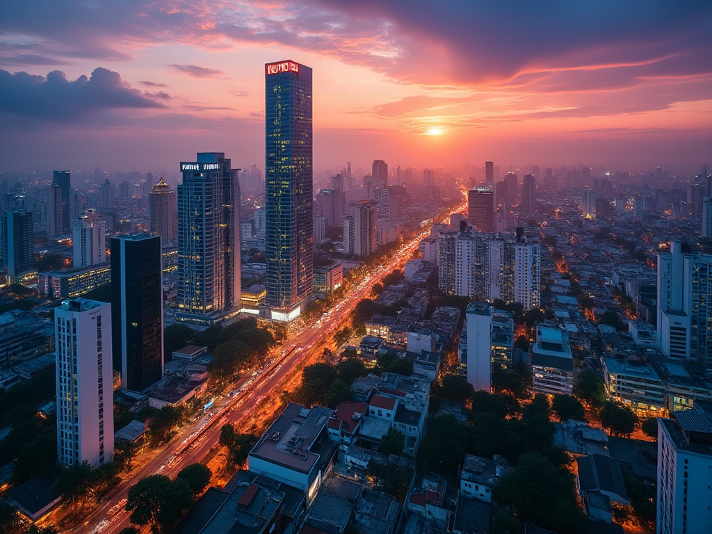 Ho Chi Minh city at sunrise