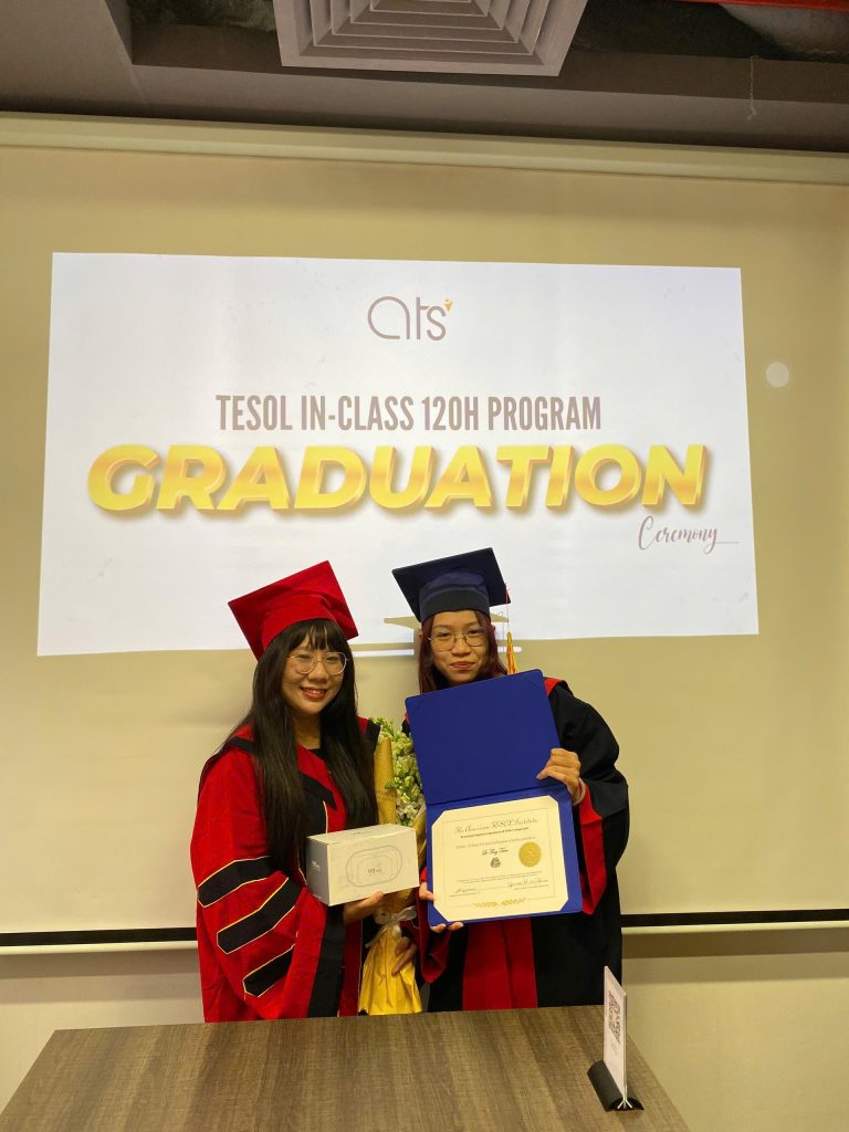 American TESOL Graduates holding certificates