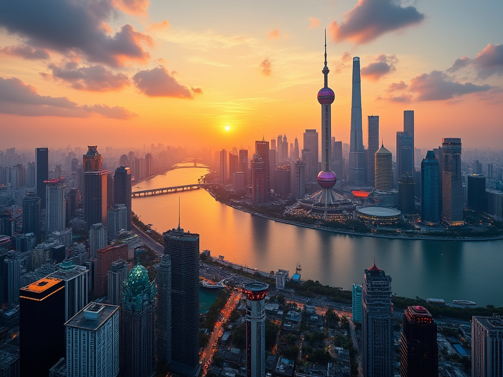 Shanghai at Sunset