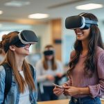 students wearing VR