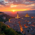 Benevento, Italy at sunrise