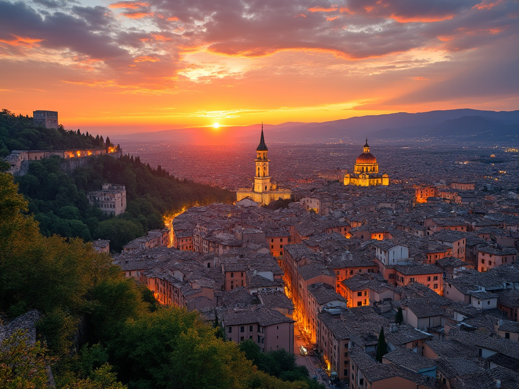 Benevento, Italy at sunrise