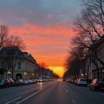 Sombor, Serbia at sunrise