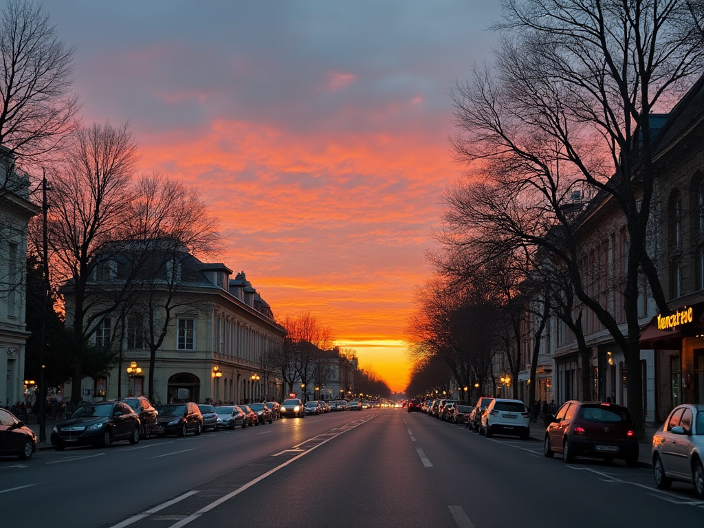 Sombor, Serbia at sunrise