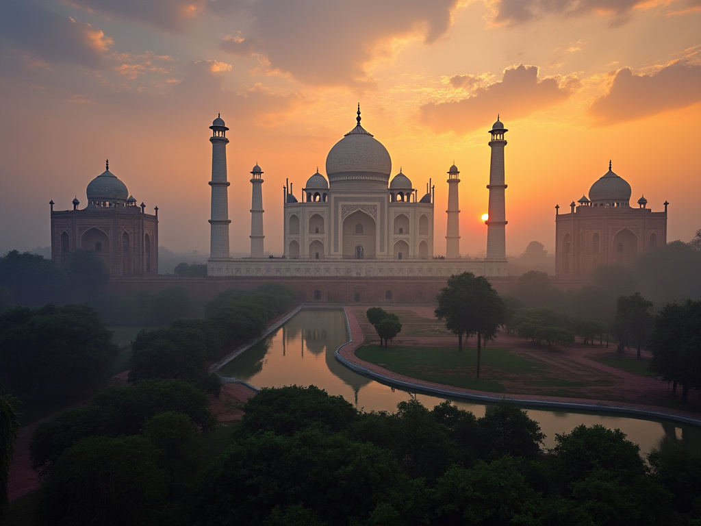 sunrise in Agra, Uttar Pradesh, India