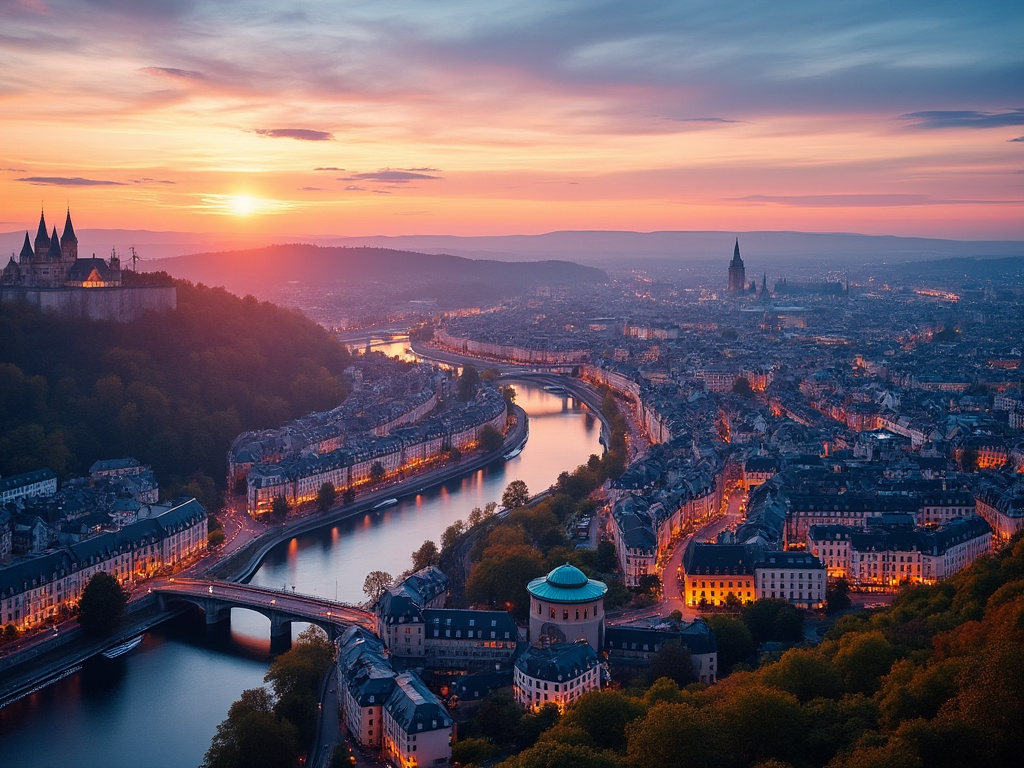 Luxembourg at sunrise