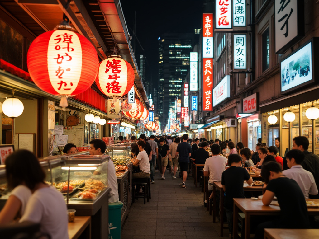 people eating sushi in japan