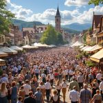 Crowd at Oktoberfest in Germany