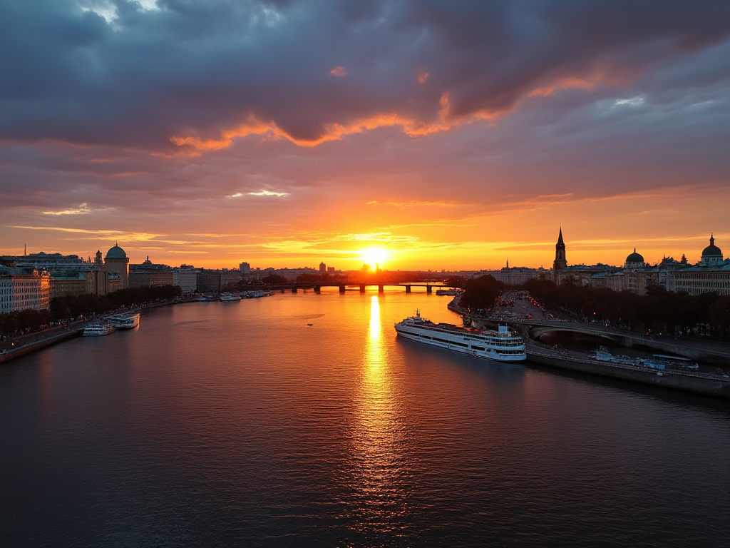 sunrise in st petersburg