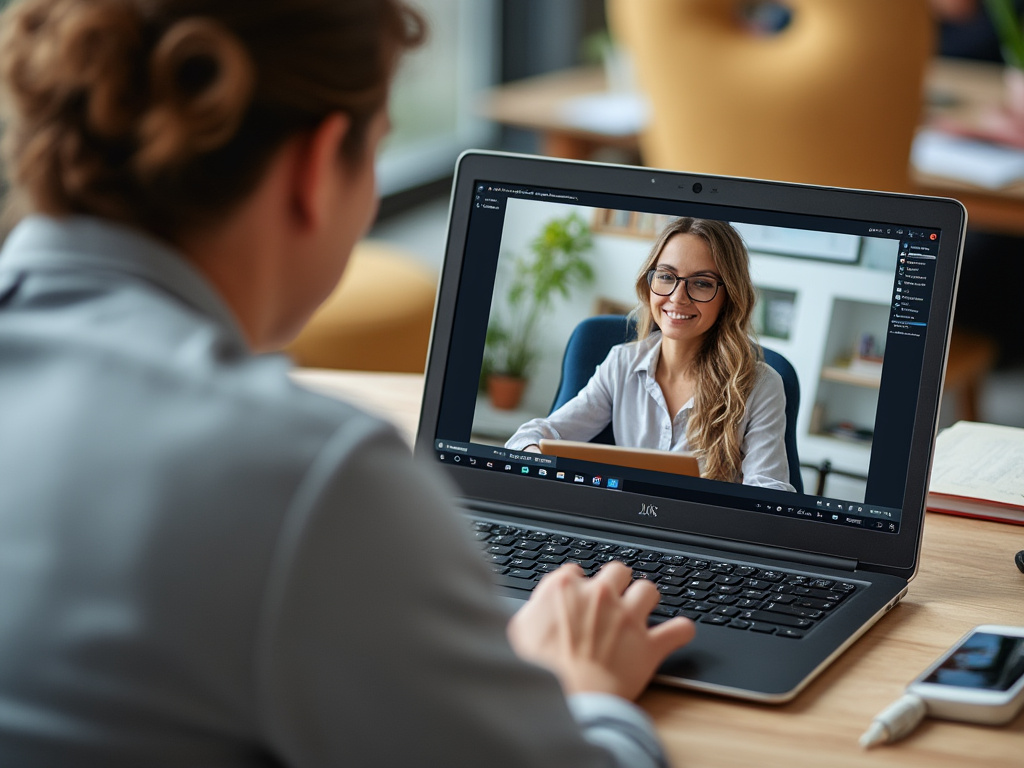 Teachers working online