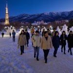 Japanese people in Sapporo.