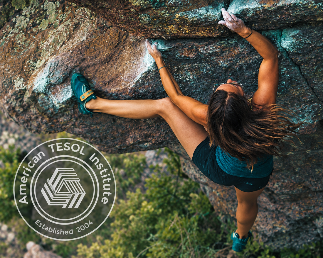 Rock climber to represent overcoming a learning plateau