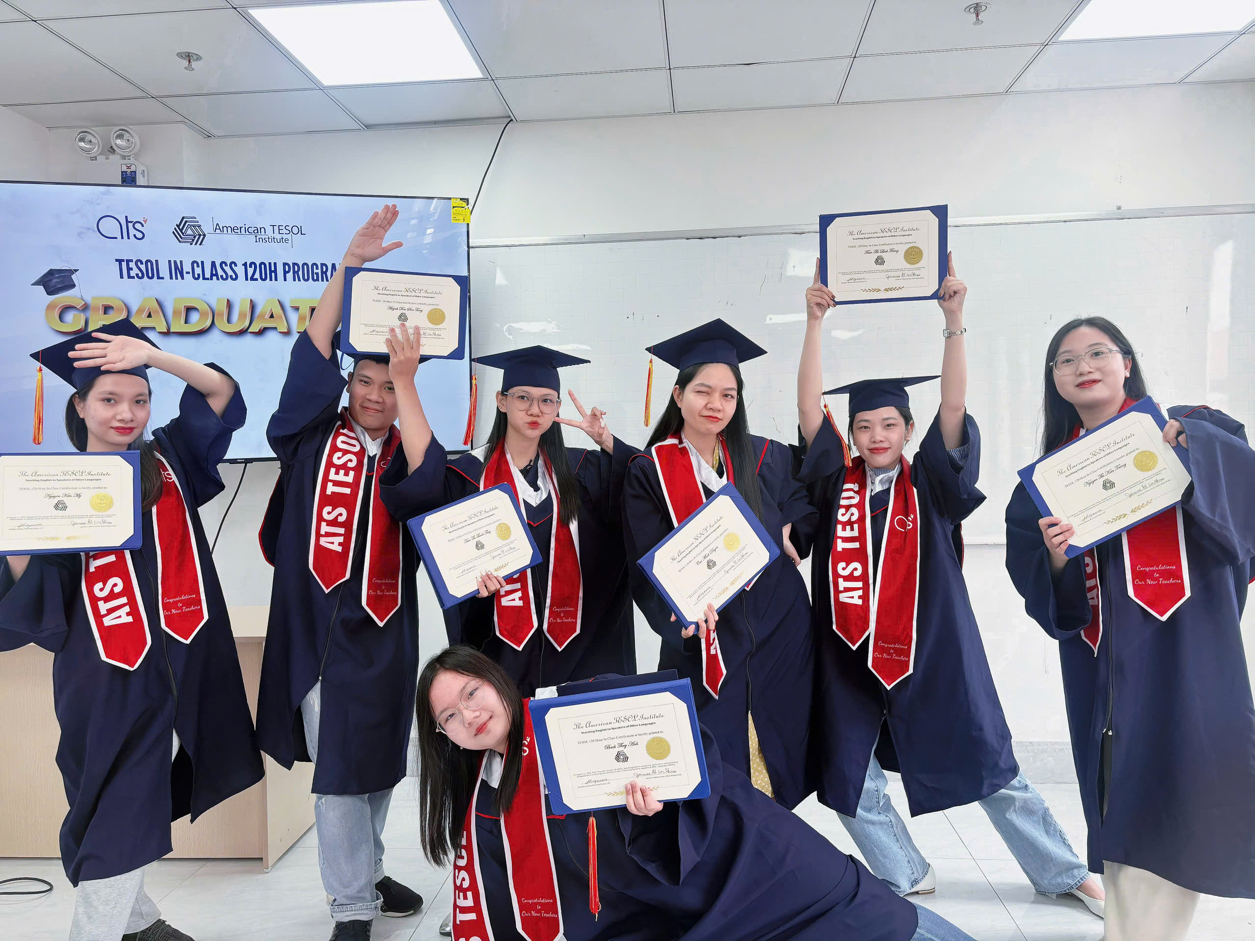 Students developing English language skills through ESL courses