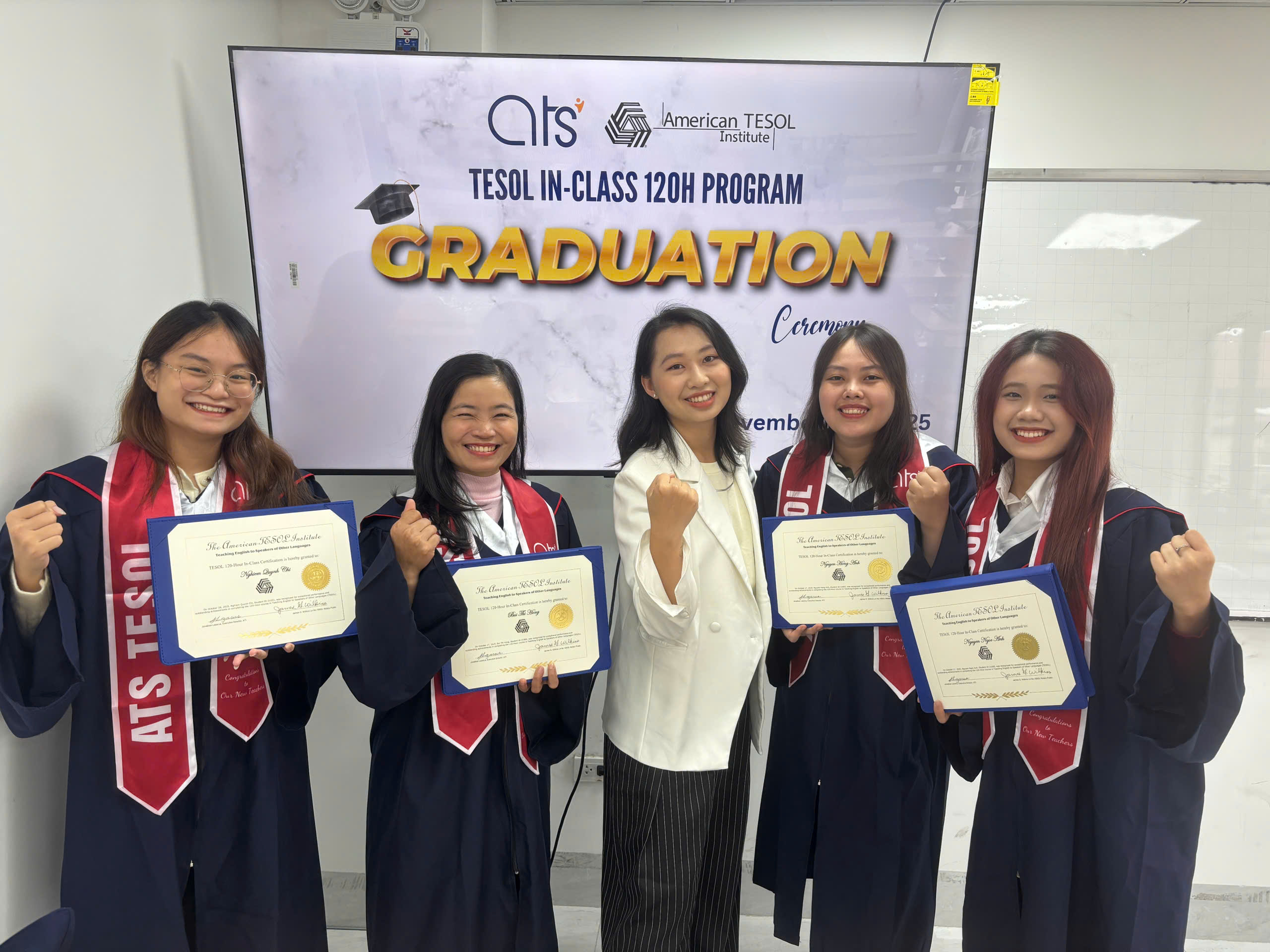 American TESOL graduates preparing to teach English abroad